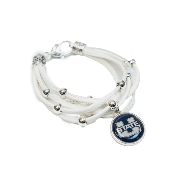 u-state white cord charm bracelet